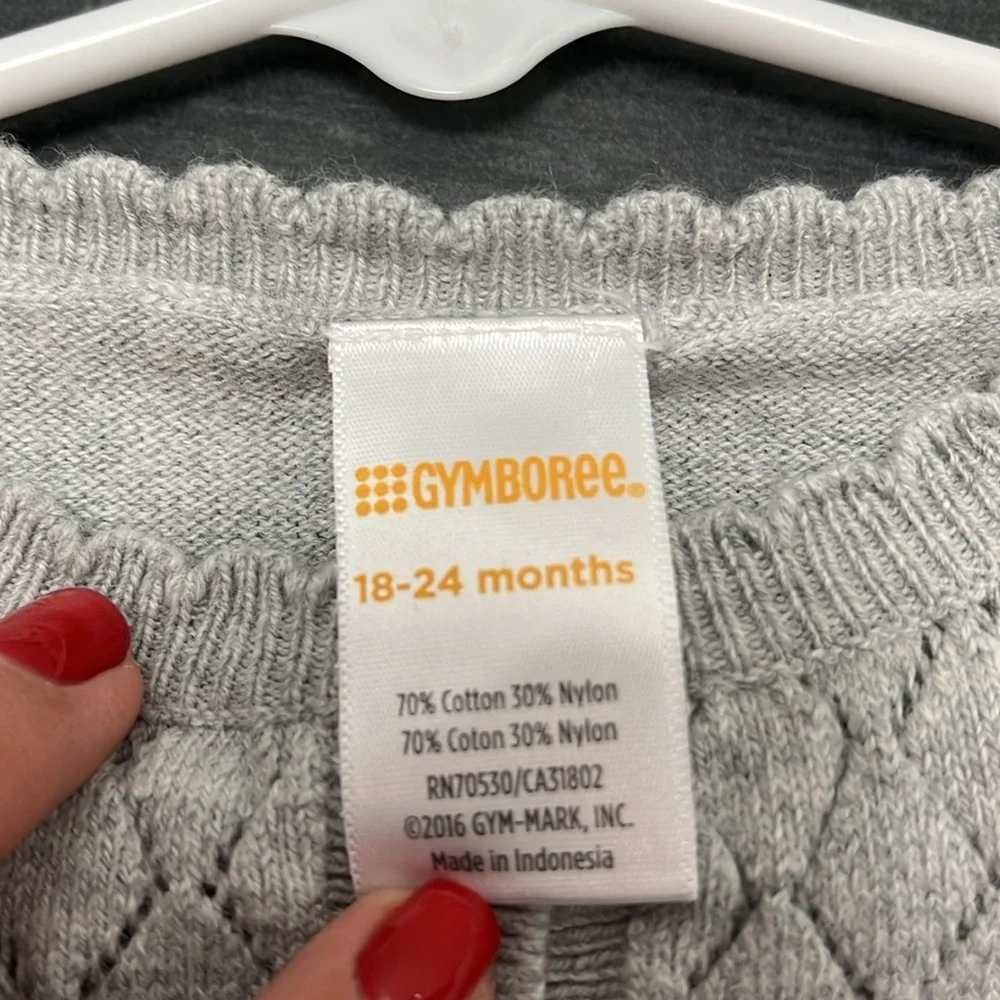 Gymboree Baby Girl Gray Button-Up cardigan Sweater size 18-24 months